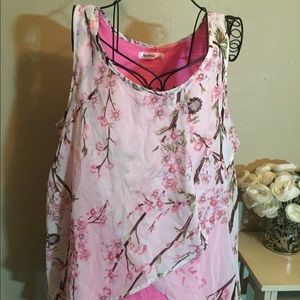 Plus size floral blouse